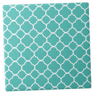 Turquoise Moroccan Pattern Tegeltje