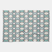 Turquoise Moroccan Pattern Theedoek (Horizontaal)