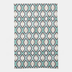 Turquoise Moroccan Pattern Theedoek