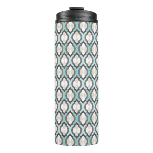 Turquoise Moroccan Pattern Thermosbeker (Voorkant)
