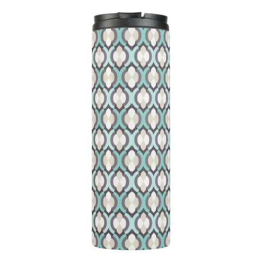 Turquoise Moroccan Pattern Thermosbeker (Achterkant)