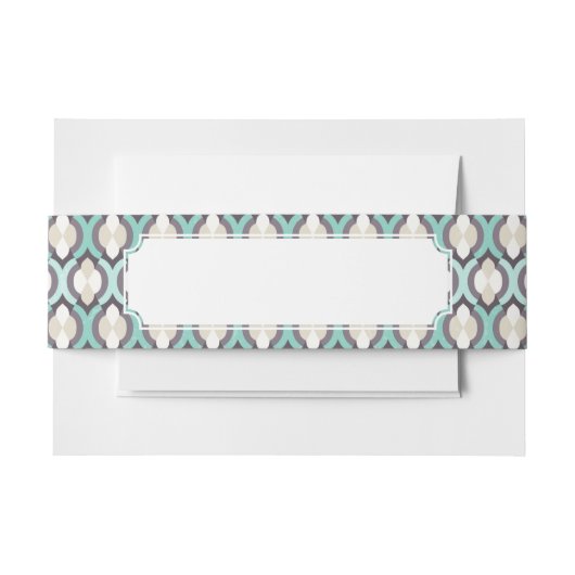 Turquoise Moroccan Pattern Uitnodigingen Wikkel (Voorkant Voorbeeld)