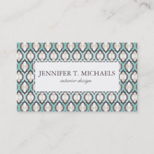 Turquoise Moroccan Pattern Visitekaartje