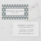 Turquoise Moroccan Pattern Visitekaartje (Voorkant / Achterkant)