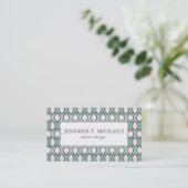 Turquoise Moroccan Pattern Visitekaartje (Staand voorkant)