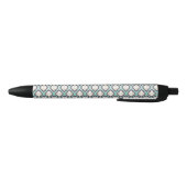 Turquoise Moroccan Pattern Zwarte Inkt Pen (Bodem)