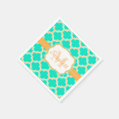 Turquoise Moroccan Quatrefoil Servet (Hoek)