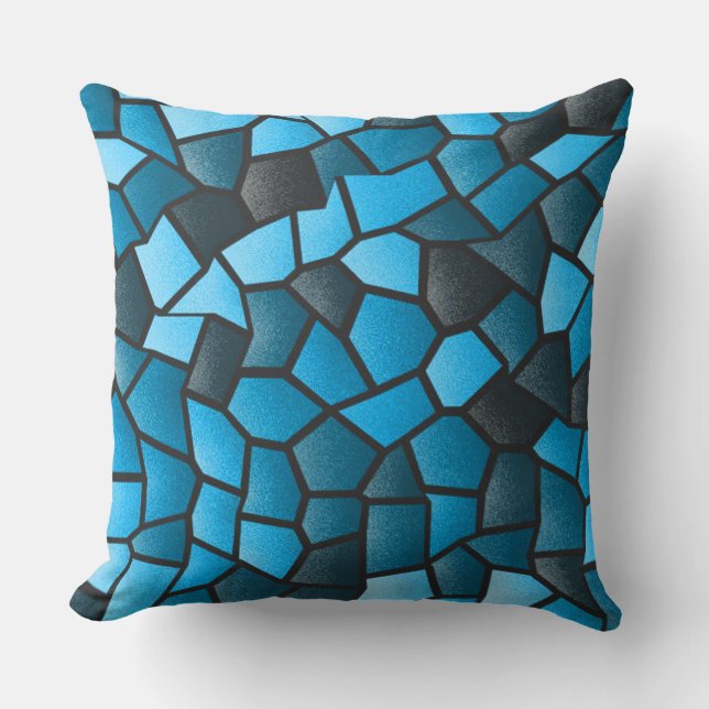 Turquoise Mosaic Sierkussen (Voorkant)