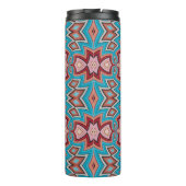 Turquoise Multi Zuidwestelijke Geïnspireerde Vorme Thermosbeker (Achterkant)