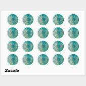 Turquoise Mystieke Mandala Abstracte Sticker (Vel)
