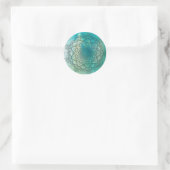 Turquoise Mystieke Mandala Abstracte Sticker (Tas)