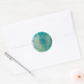 Turquoise Mystieke Mandala Abstracte Sticker (Envelop)