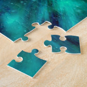 Turquoise N Blue Nebula en Stars Legpuzzel (Zijkant)