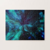 Turquoise N Blue Nebula en Stars Legpuzzel (Horizontaal)