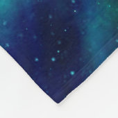 Turquoise N Paarse Nebula Fleece Deken (Hoek)