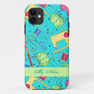 Turquoise naaikunst gepersonaliseerde iPhone 5 Hoe Case-Mate iPhone Case