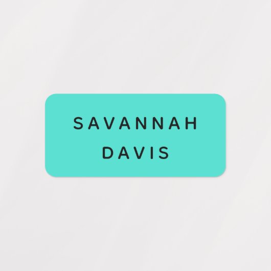 Turquoise naam meisje labels (Design 1)