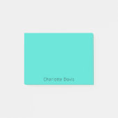 Turquoise naam post-it® notes (Voorkant)