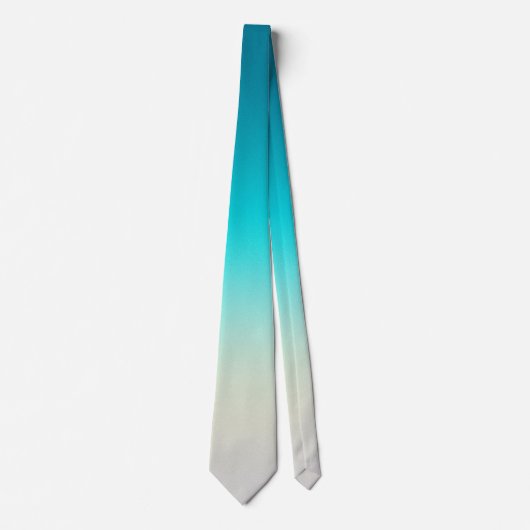 Turquoise naar witte verloop das (Voorkant)