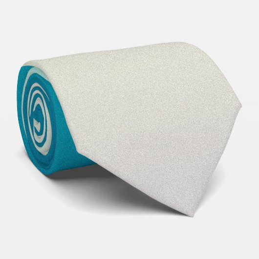Turquoise naar witte verloop das (Opgerold)