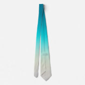 Turquoise naar witte verloop das (Achterkant)
