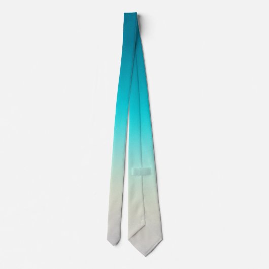 Turquoise naar witte verloop das (Achterkant)
