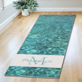 Turquoise Name Monogram Yogamat