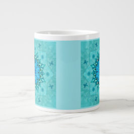 Turquoise Natuur Mandala Coffee Mok