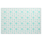 Turquoise Nautical Pattern Stof (Fat Quarter)