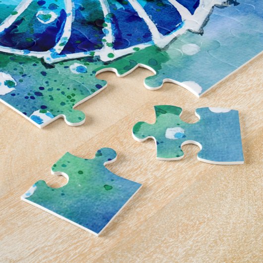 Turquoise Nautilus Legpuzzel (Zijkant)