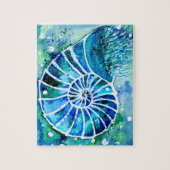 Turquoise Nautilus Legpuzzel (Verticaal)