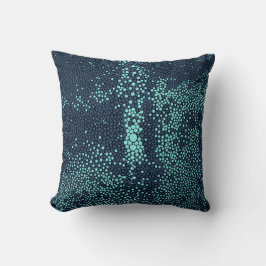 Turquoise & Navy blue Shagreen Kussen