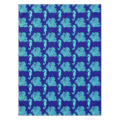 Turquoise Navy Seahorse Coastal Pattern Tafelkleed (Voorkant)