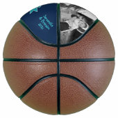 Turquoise Navy Worlds Grootste Papa Bold Typografi Basketbal (Rechts)