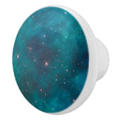Turquoise Nebula Mousserende Sterren Keramische Tr Knop (Rechts)
