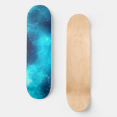 Turquoise Nebula Skateboard | kosmisch skateboard (Voorkant)