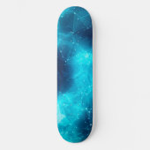 Turquoise Nebula Skateboard | kosmisch skateboard (Voorkant)