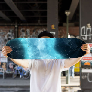 Turquoise Nebula Skateboard kosmisch skateboard