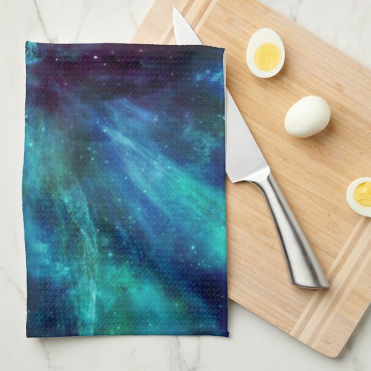 Turquoise Nebula Theedoek (Quarter Fold)