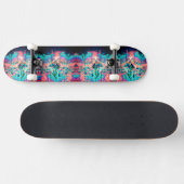 Turquoise Neon Melt Skateboard (Horizontaal)