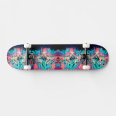 Turquoise Neon Melt Skateboard (Horizontaal)