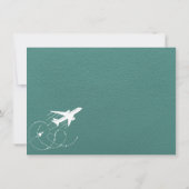 Turquoise New York City Passport Bedankkaart (Achterkant)