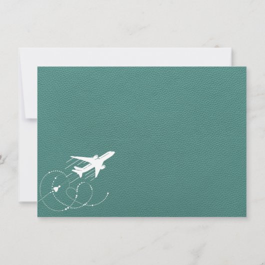 Turquoise New York City Passport Bedankkaart (Achterkant)