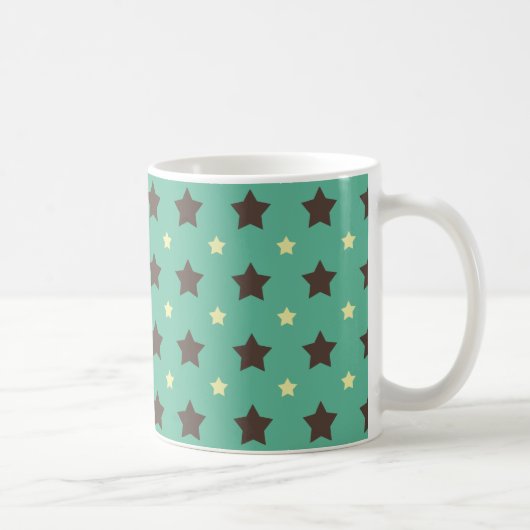 *Turquoise Nights Retro Stars* Mok (Rechts)