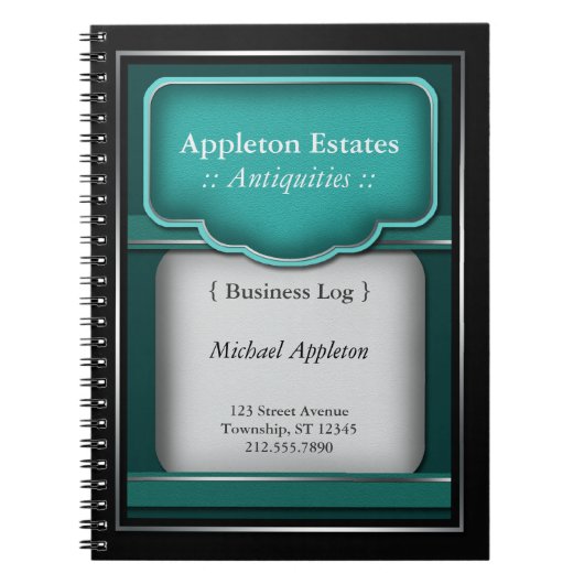  Turquoise - Notitieboek voor bedrijven (Voorkant)