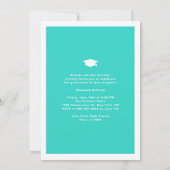 Turquoise Now and Dan Photo Collage Afstuderen Kaart (Achterkant)