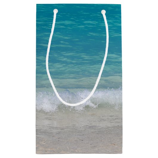 Turquoise oceaan en strand klein cadeauzakje (Achterkant)