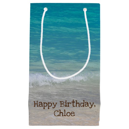 Turquoise oceaan en strand klein cadeauzakje (Voorkant)