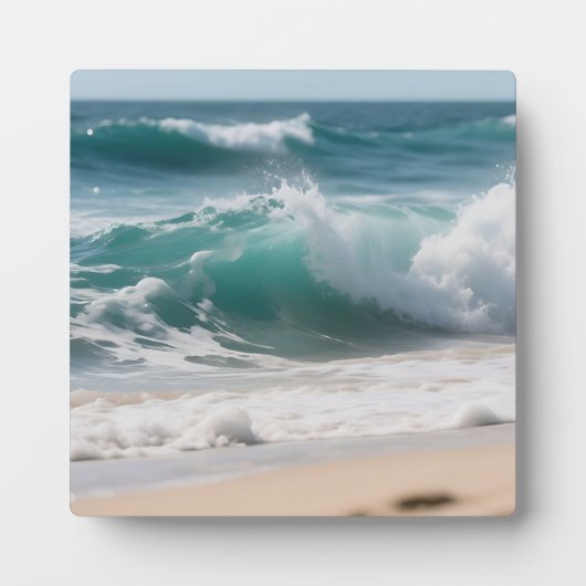 Turquoise Oceaan Golf Brekende Kust Fotoplaat (Voorkant)