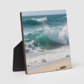 Turquoise Oceaan Golf Brekende Kust Fotoplaat (Voorkant)